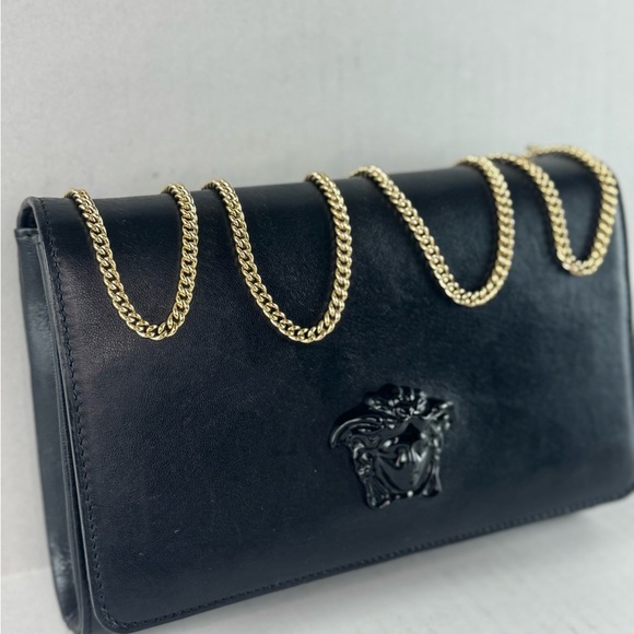 Versace Black and Gold Crossbody Bag with Medusa Logo - Picture 2 of 15